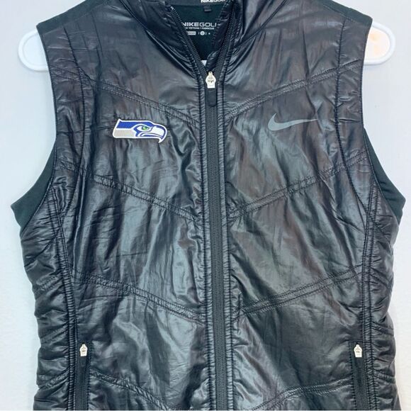 Nike Golf Full Zip Women's Quilted Vest NFL Seahawks Embroidered Size S - Picture 3 of 11